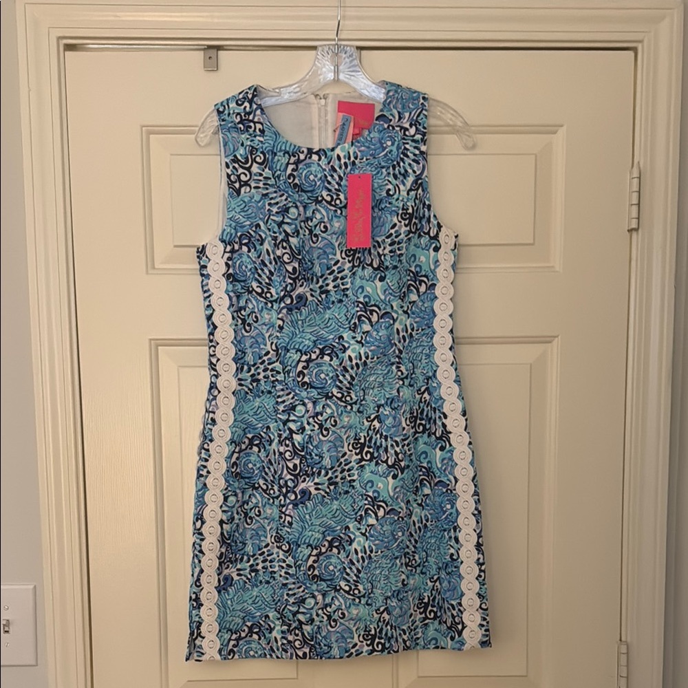 Lilly Pulitzer Blue and White Sleeveless Dress